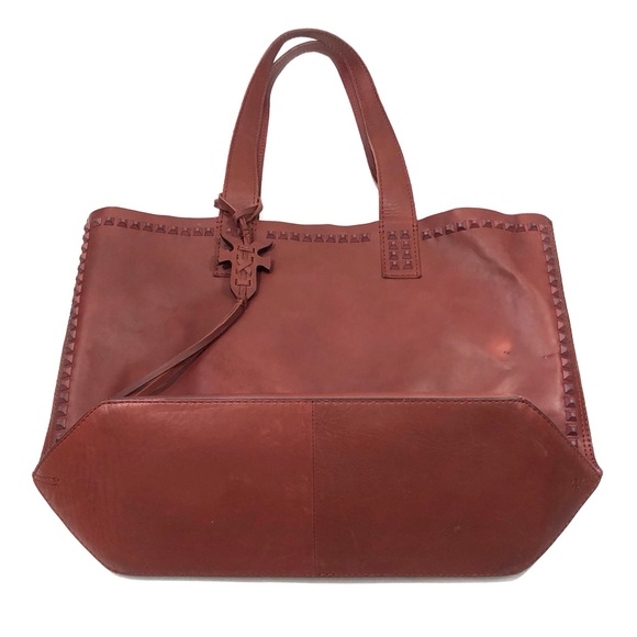 Frye Carson Stud Leather Oversized Tote Bag - Picture 5 of 10